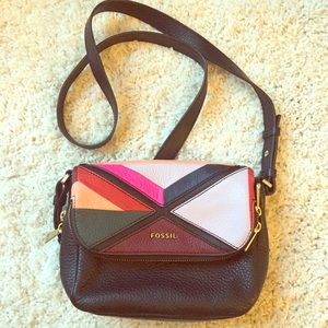 Colorful fossil crossbody bag